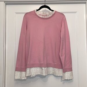 Boden Women’s Sweater with Eyelet Trim NWT